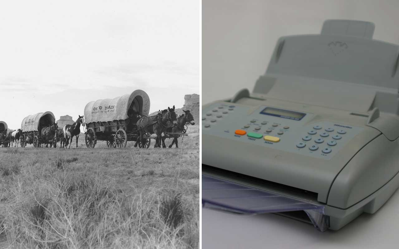 Oregon trail, fax machine, life, history, facts