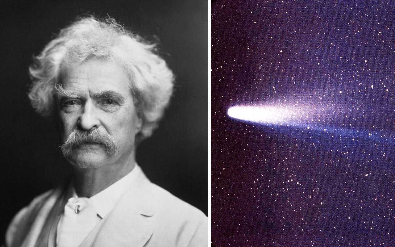 Mark Twain, Halley's comet, facts, history, coincidence, life, science, astronomy, NASA