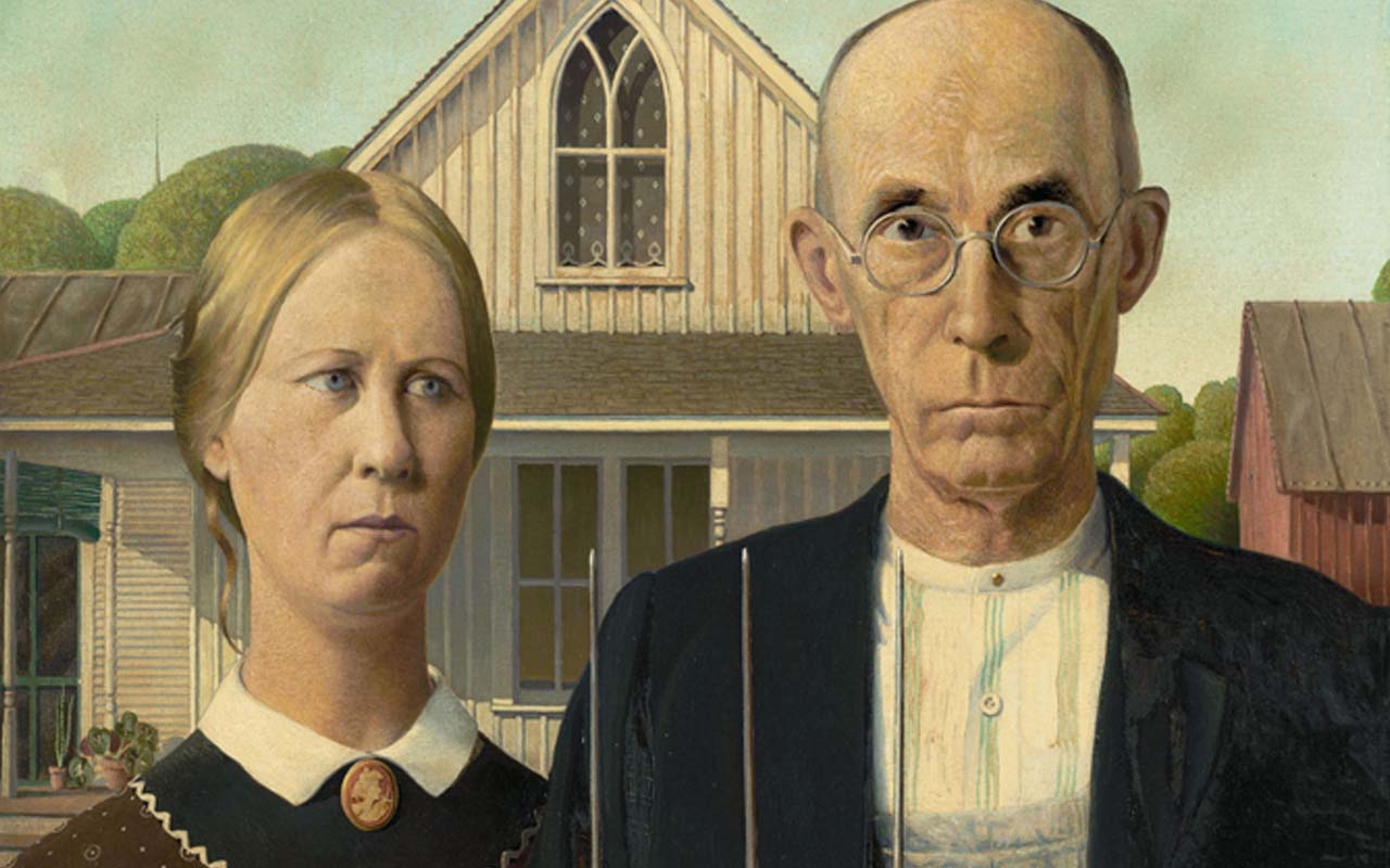 American Gothic, painting, Iowa, facts, Grant Wood, life