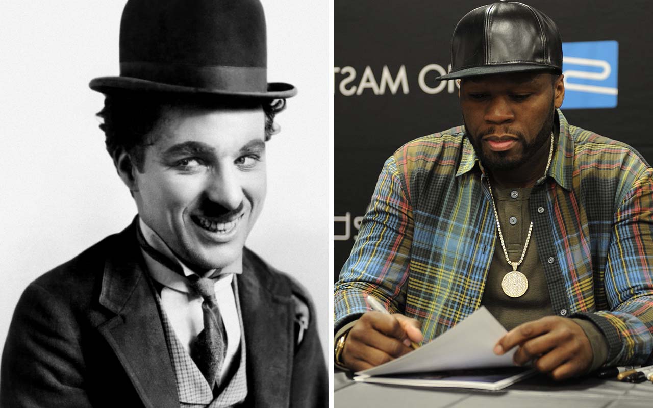 50 Cent, Charlie Chaplin, facts, history, false, facts, pictures in history