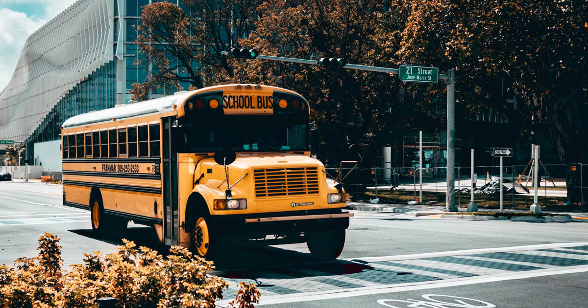 school bus, white, roof, facts, science, California, North Carolina, road safety